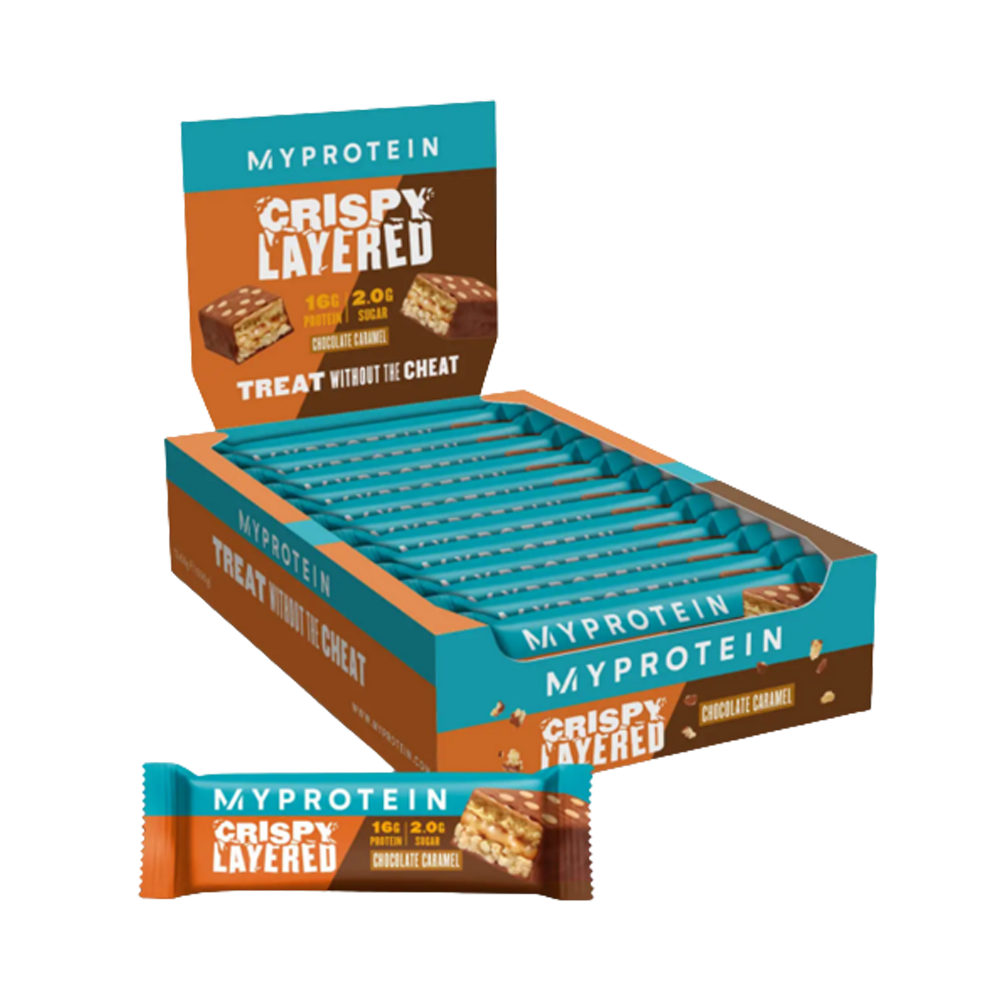 MyProtein Crispy Layered Protein Bar 12x58g Chocolate Caramel