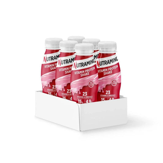 Nutramino Vitamin Protein Shake 6x325ml Strawberry