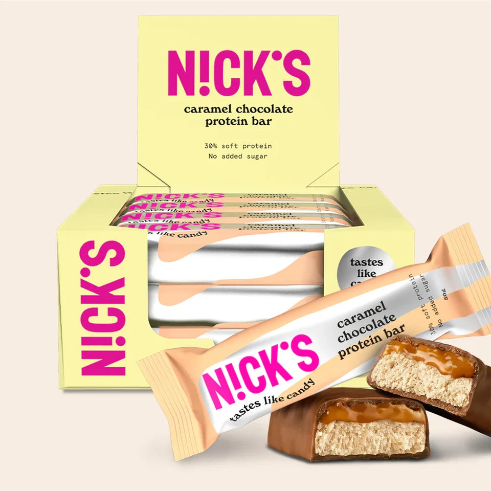 NICK'S Protein Bar 12x50g Caramel Chocolate