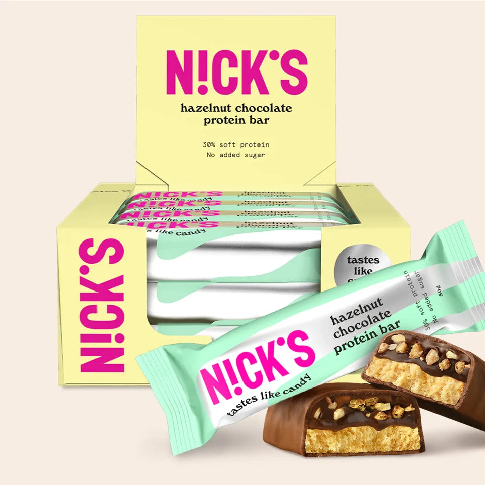 NICK'S Protein Bar 12x50g Hazelnut Chocolate