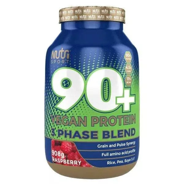 NutriSport 90+ Vegan Protein 908g Raspberry