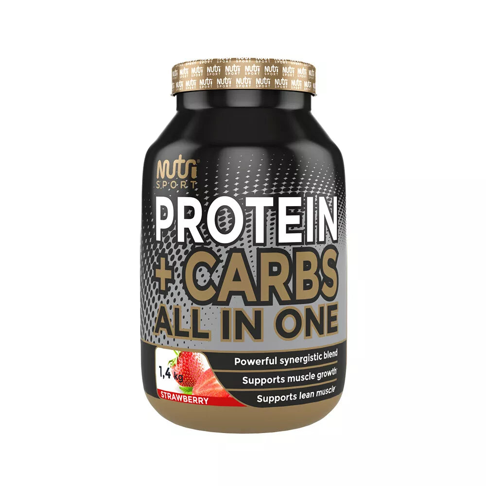 NutriSport Protein + Carbs 1.4kg Strawberry