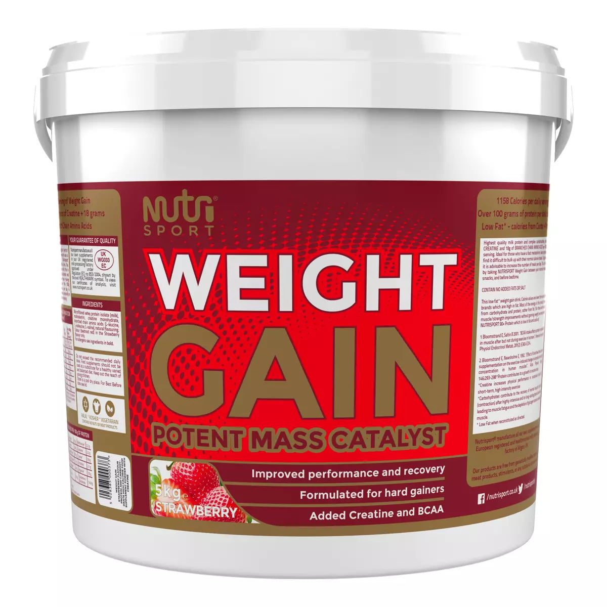 NutriSport Weight Gain 5kg Strawberry