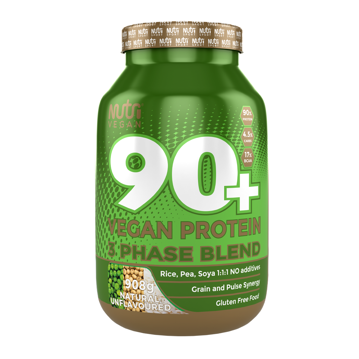 Nutri Vegan 90+ Protein Vegan 908g Unflavoured