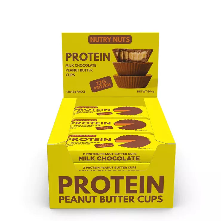 Nutry Nuts Peanut Butter Cups 12x42g Milk Chocolate