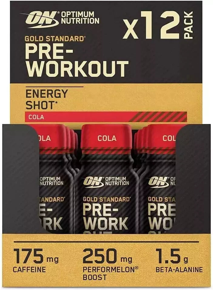 Optimum Nutrition Gold Standard Pre-Workout Shot 12x60ml Cola