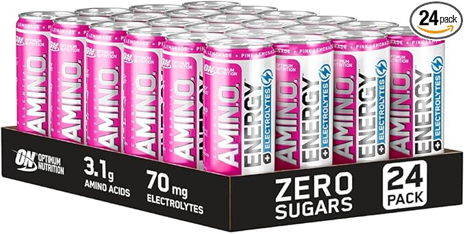 Optimum Nutrition Essential Amino Energy + Electrolytes 24x250ml Pink Lemonade