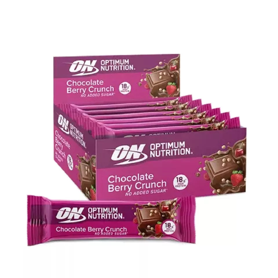 Optimum Nutrition Crunch Bar 12x55g Choc Red Berry