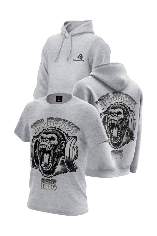 XAPE Old School Hoodie & Tee Combo - Sports Grey