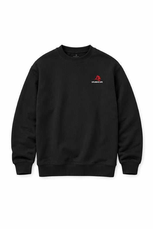 XAPE Original Logo Oversized Sweatshirt - Black