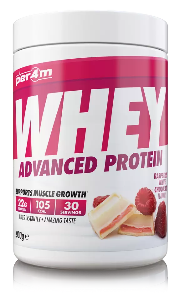 Per4m Advanced Whey Protein 900g Raspberry White Chocolate