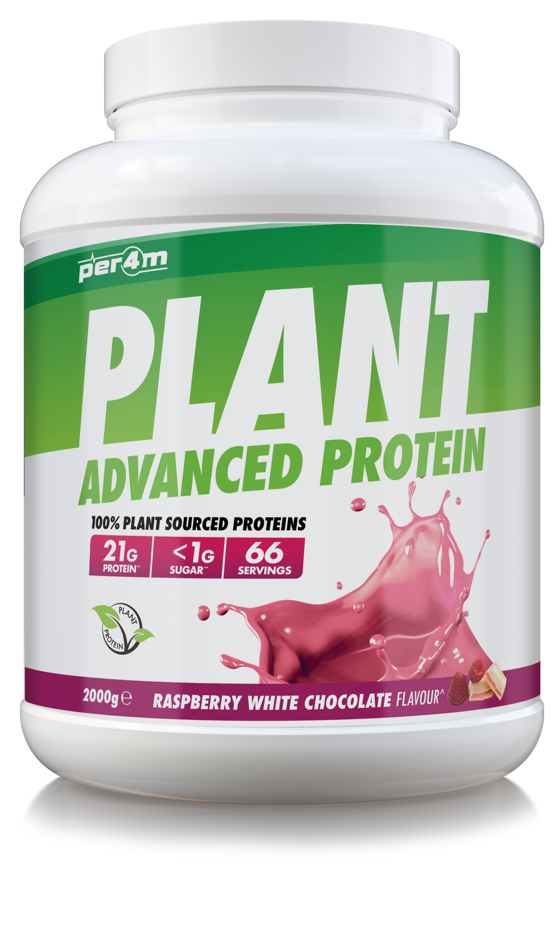 Per4m Plant Protein 2kg Raspberry White Chocolate