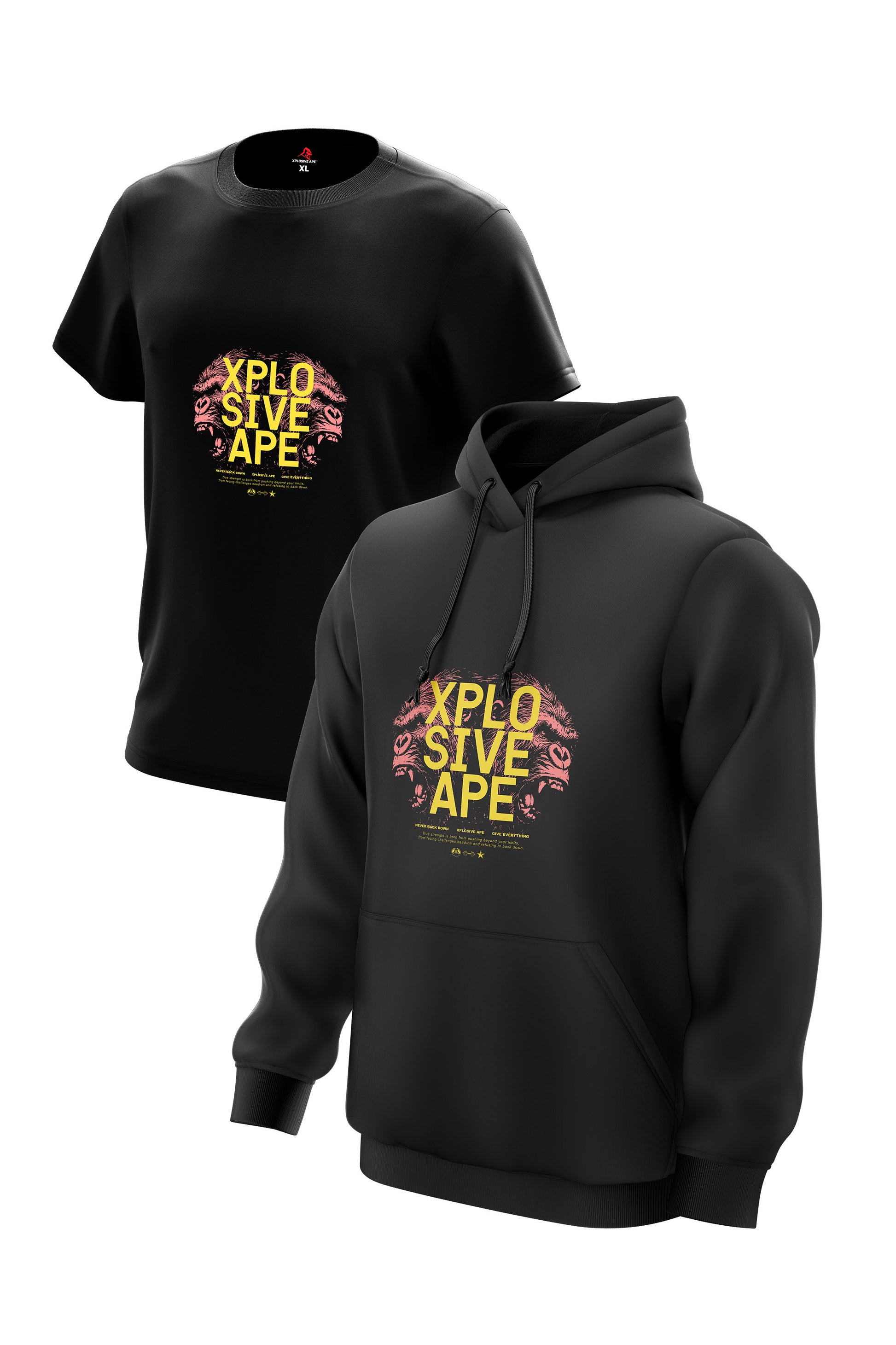 XAPE Predator Hoodie & Tee - Black