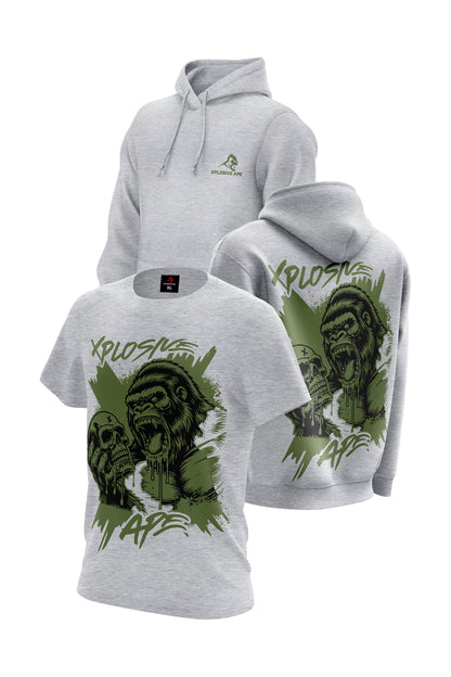 XAPE Prey Hoodie & Tee Combo - Sports Grey