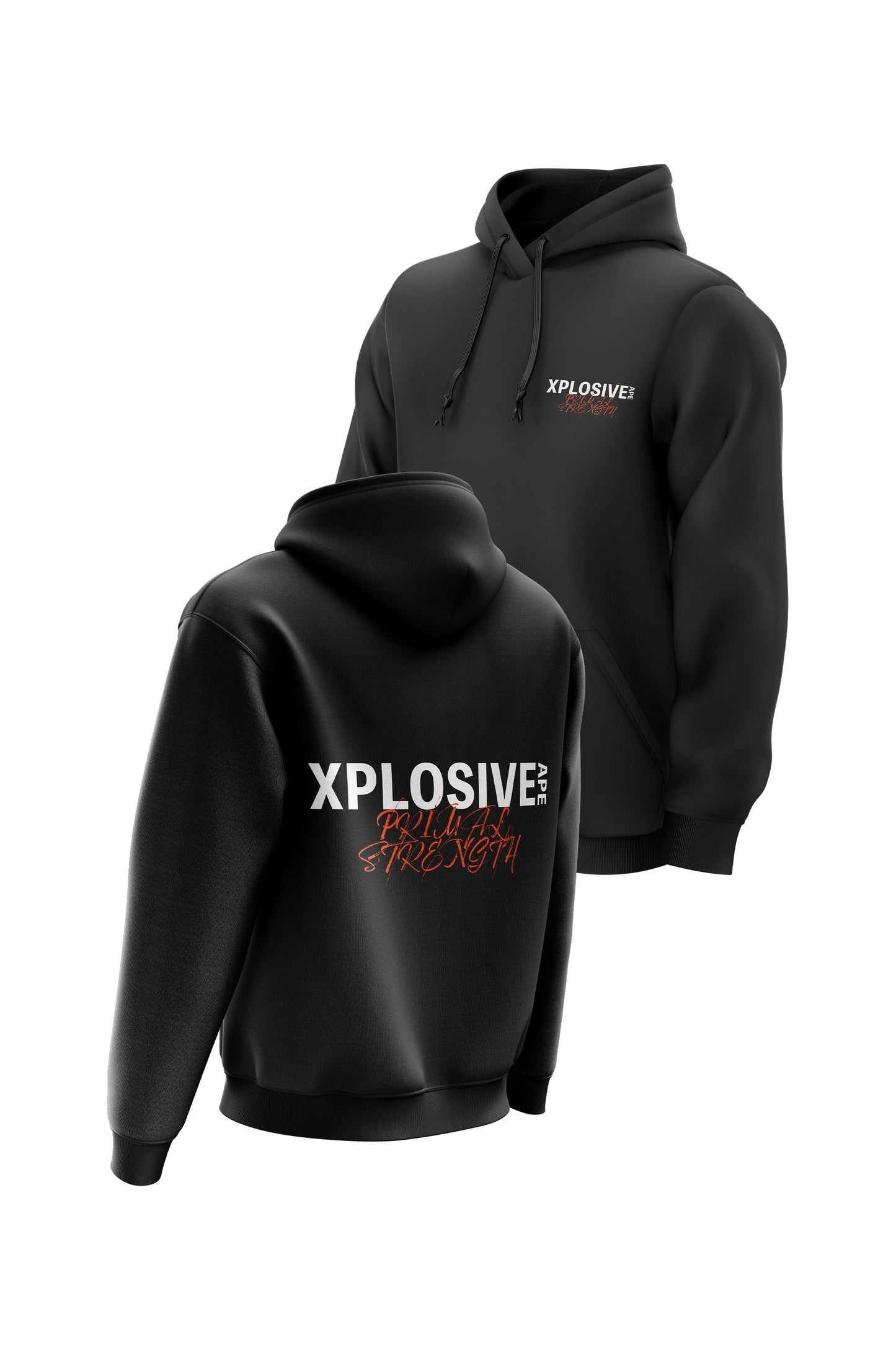 XAPE Primal Strength Graffiti V1 Hoodie - Black