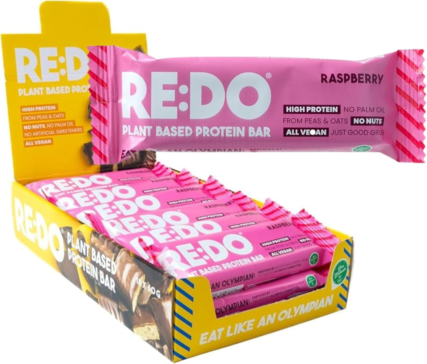 RE:DO-Vegan-Protein-Bar-18x60g-Raspberry