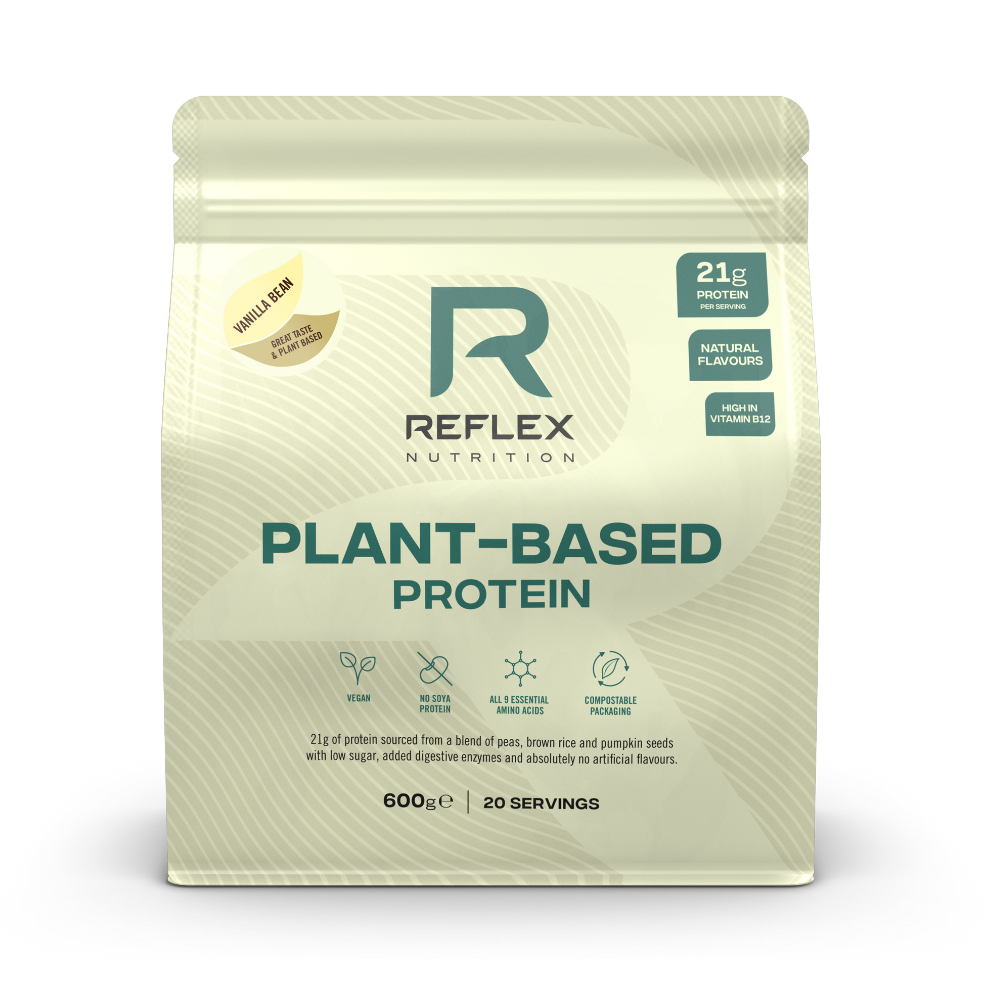 Reflex Nutrition Plant Based Protein 600g Vanilla Bean