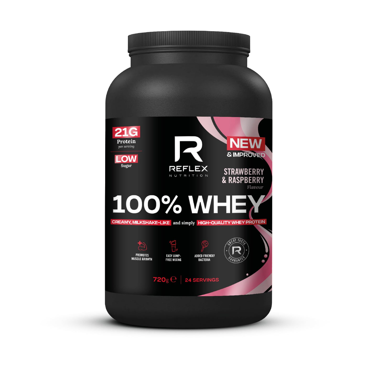 Reflex Nutrition 100% Whey 720g Strawberry & Raspberry