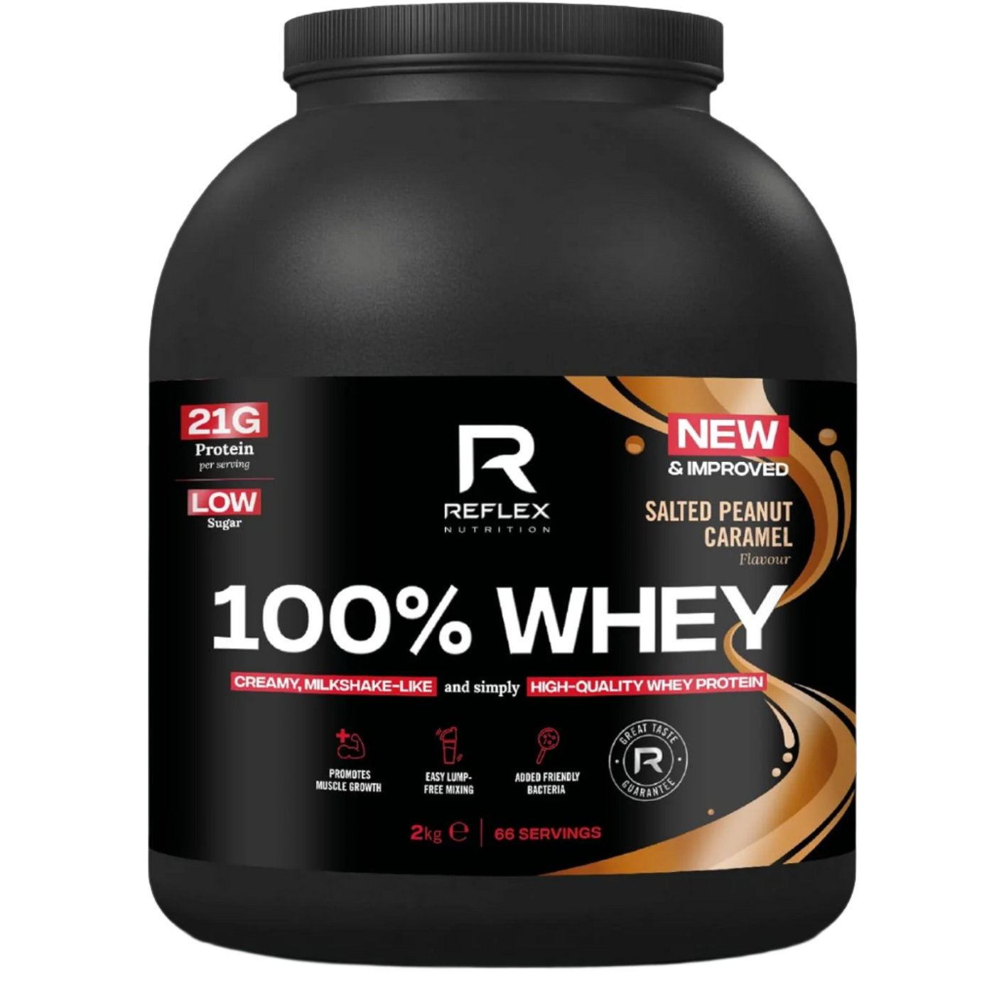 Reflex Nutrition 100% Whey 2.2kg Salted Peanut Caramel