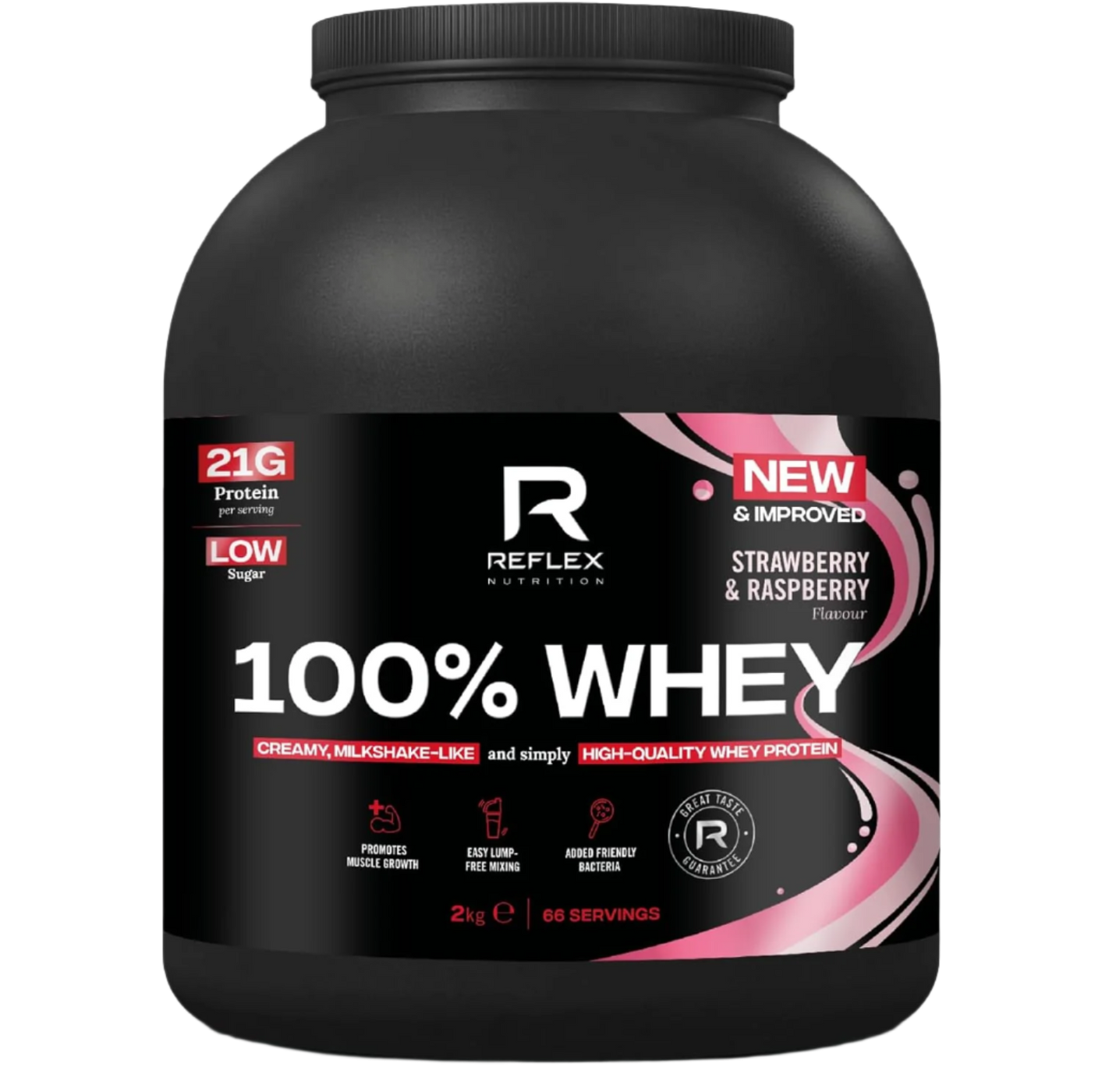 Reflex Nutrition 100% Whey 2.2kg Strawberry & Raspberry