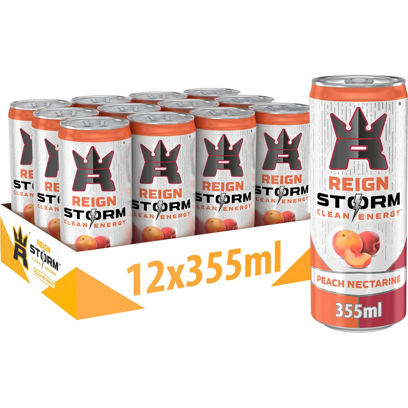 REIGN Storm 12x355ml Peach Nectarine