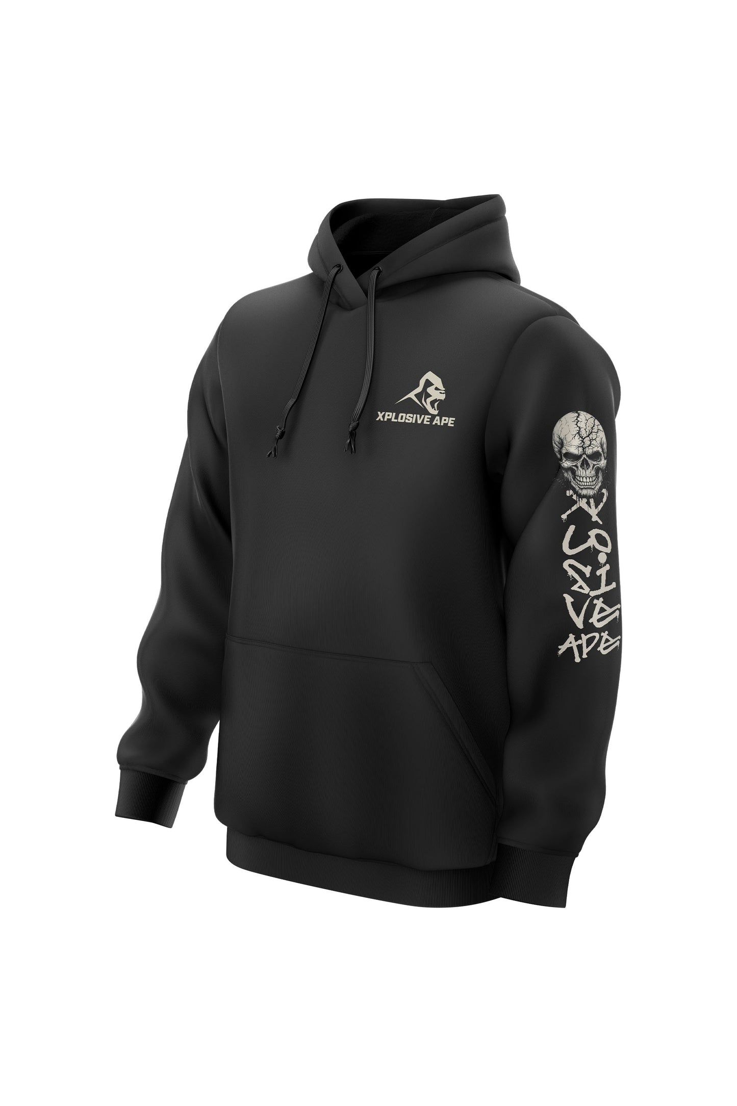 XAPE Rage Icon String Hoodie - Black