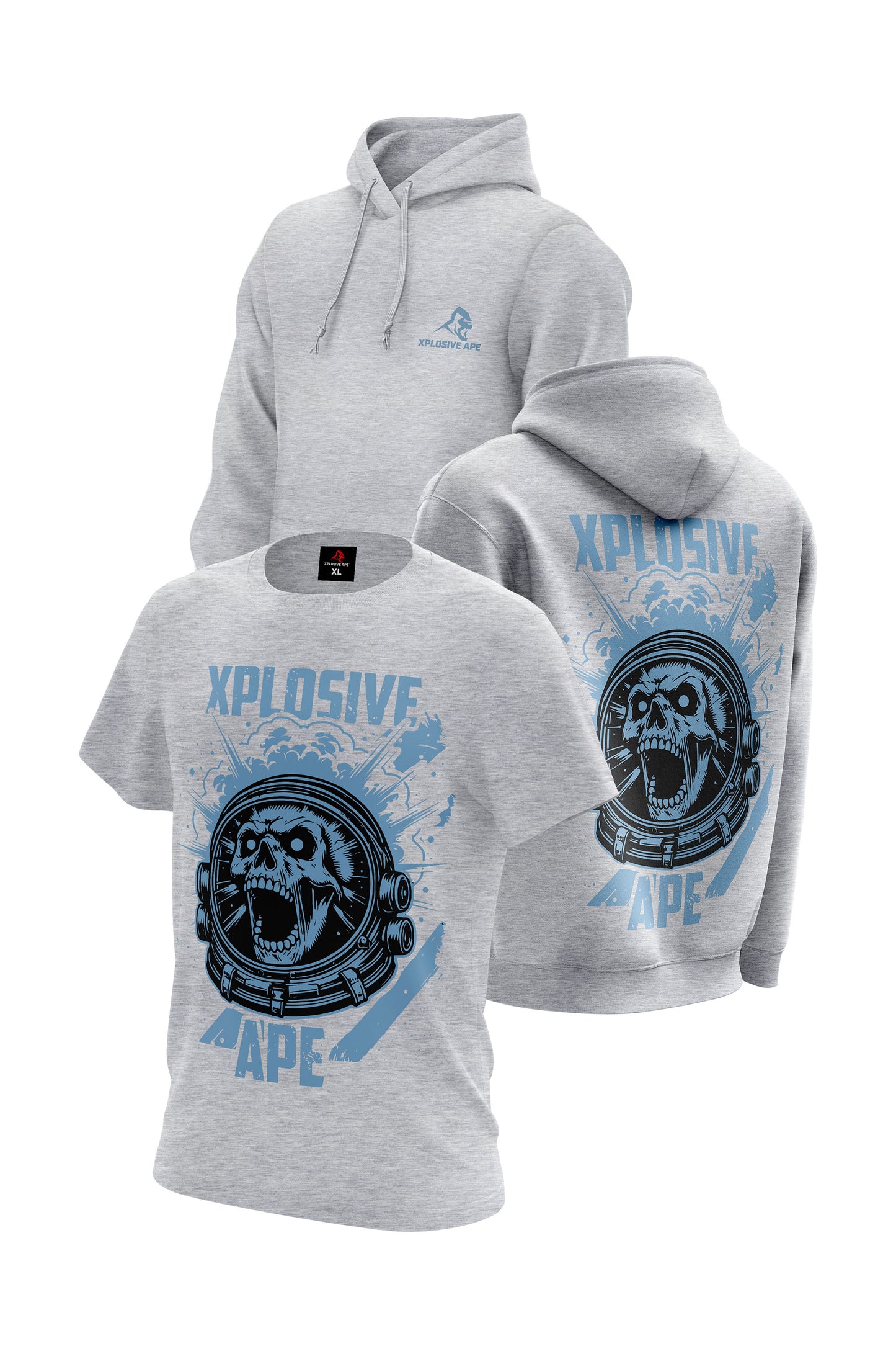 XAPE Ranger Hoodie & Tee Combo - Sports Grey