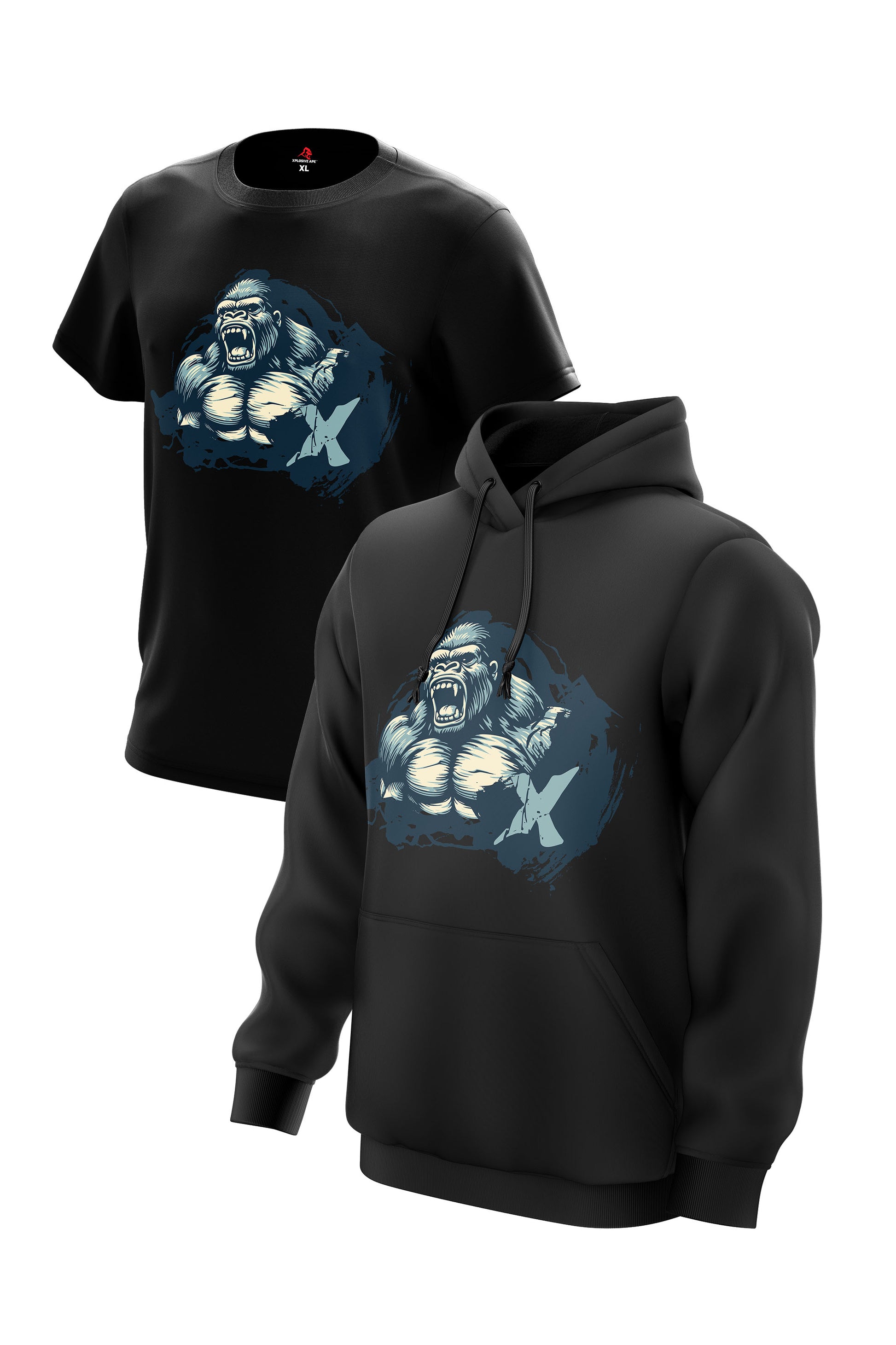 XAPE Relentless V1 Hoodie & Tee - Black