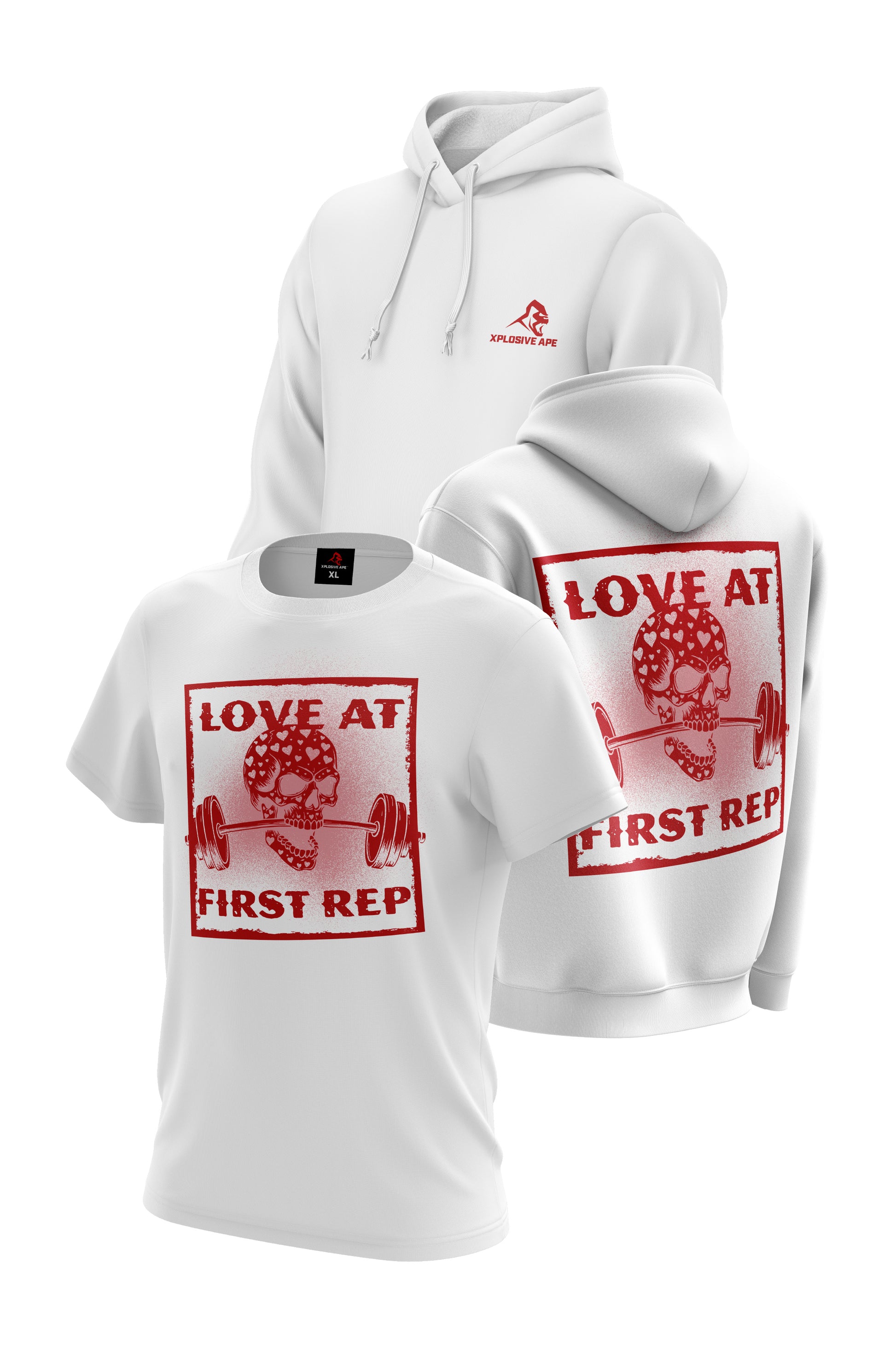 XAPE Rep Love Hoodie & Tee Combo - White