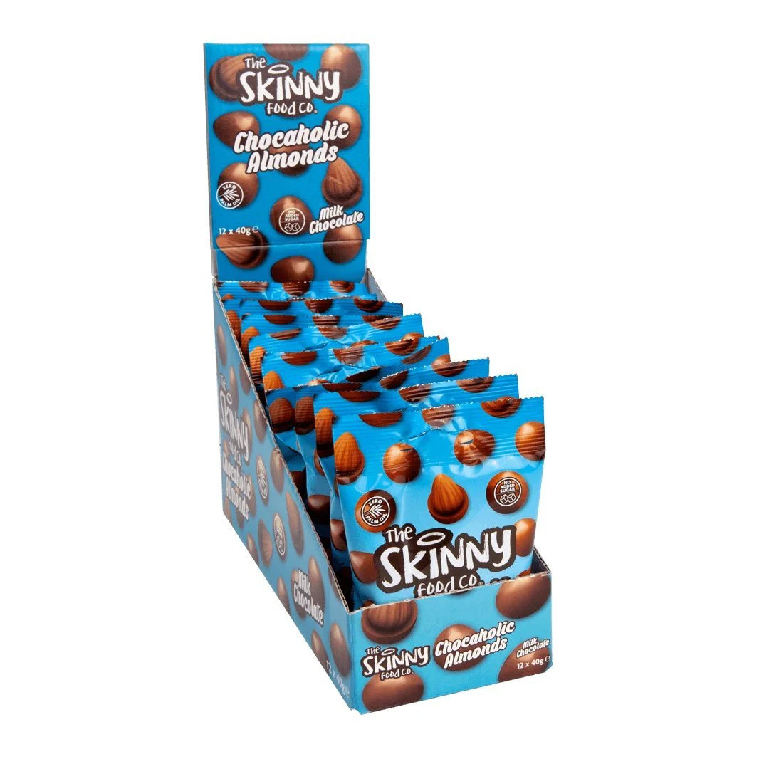 The Skinny Food Co Chocaholic Almonds 12x40g Milk Chocolate