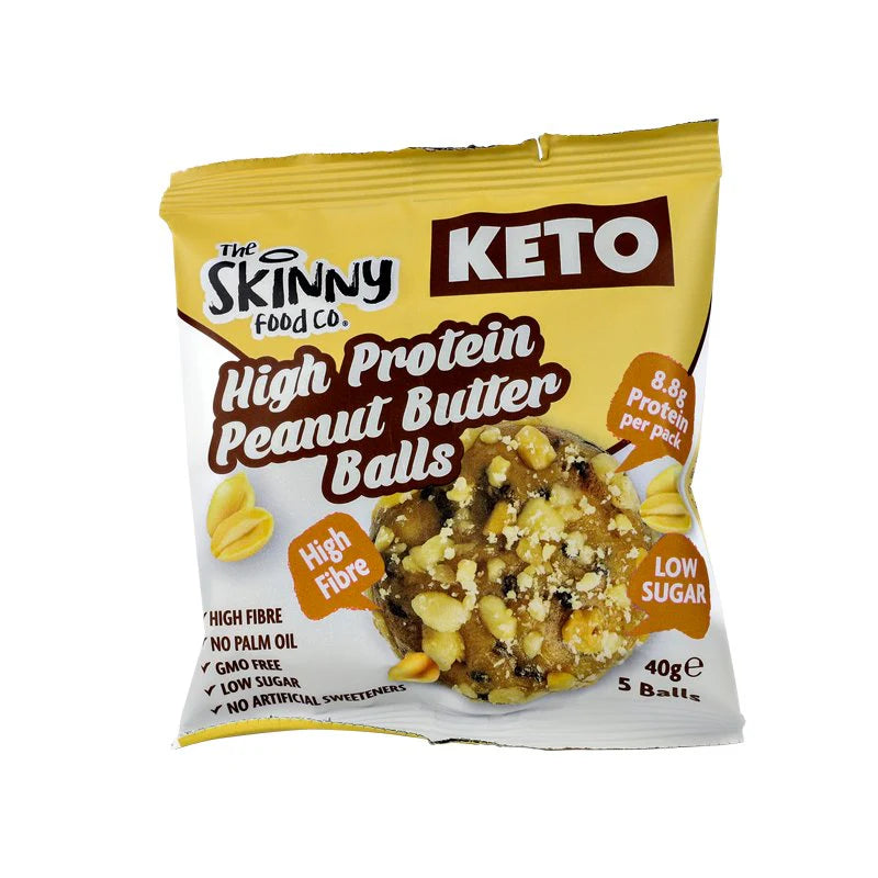 The Skinny Food Co High Protein Keto Balls 10x40g Peanut Butter