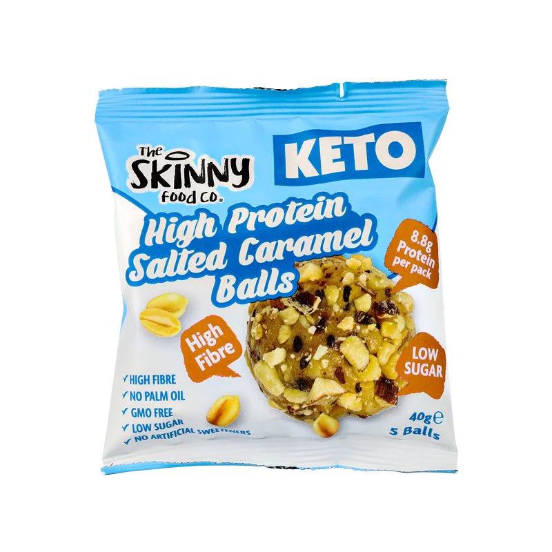 The Skinny Food Co High Protein Keto Balls 10x40g Salted Caramel