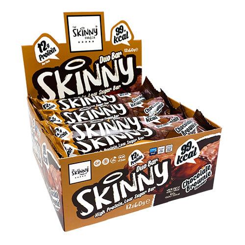 The Skinny Food Co Duo Low Sugar High Protein Bar 12 x 60g Chocolate Brownie