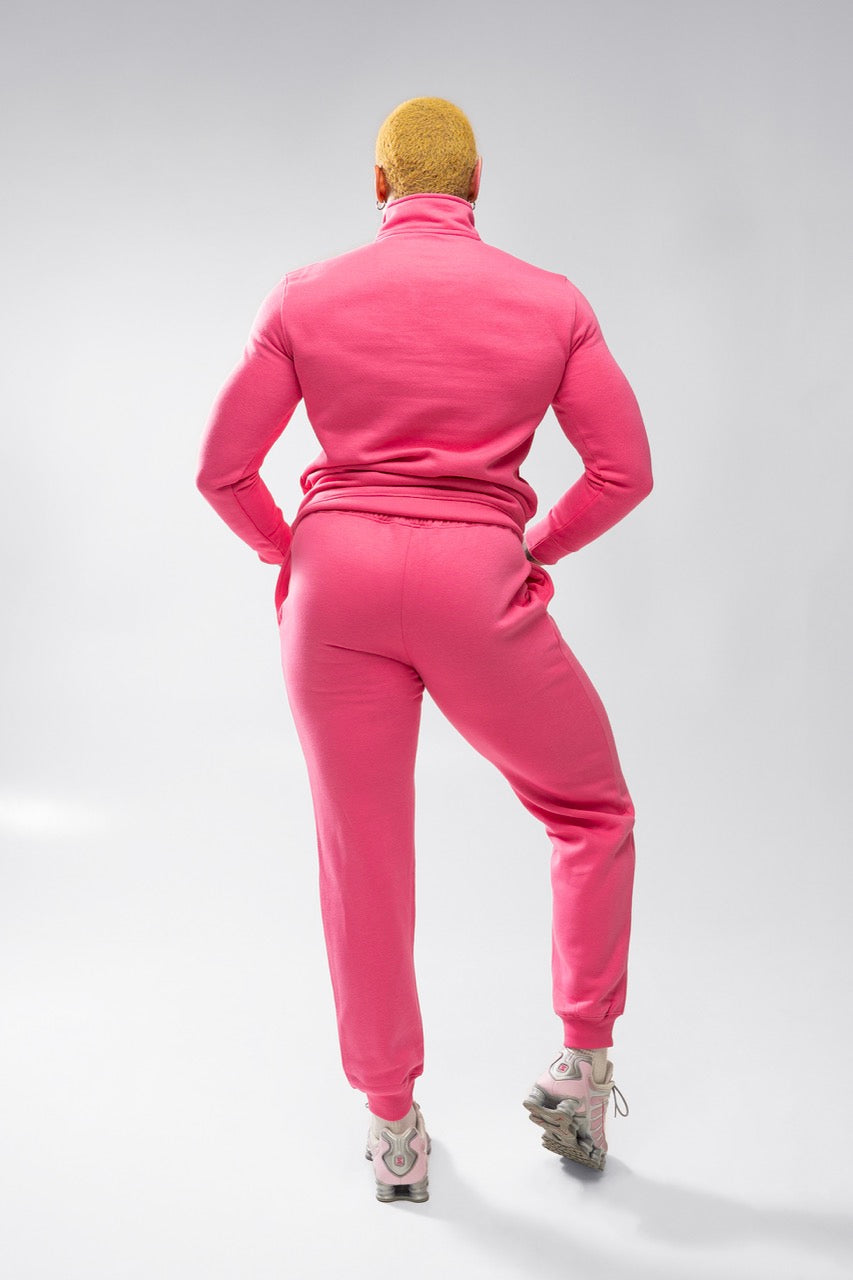 XAPE Core Logo Quarter Zip - Dusty Pink