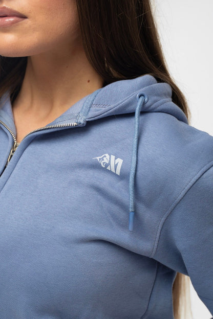 XAPE Core Logo Zip Hoodie - Slate Blue