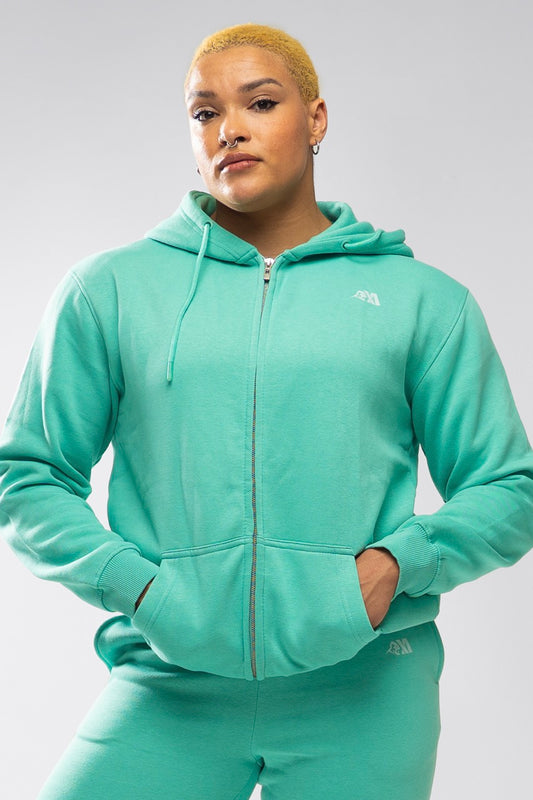 XAPE Core Logo Zip Hoodie - Deep Teal