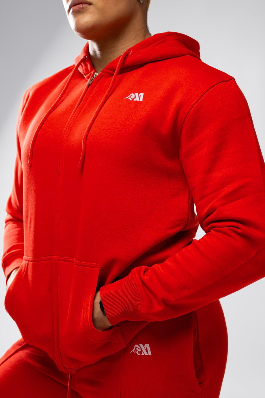 XAPE Core Logo Zip Hoodie - Red