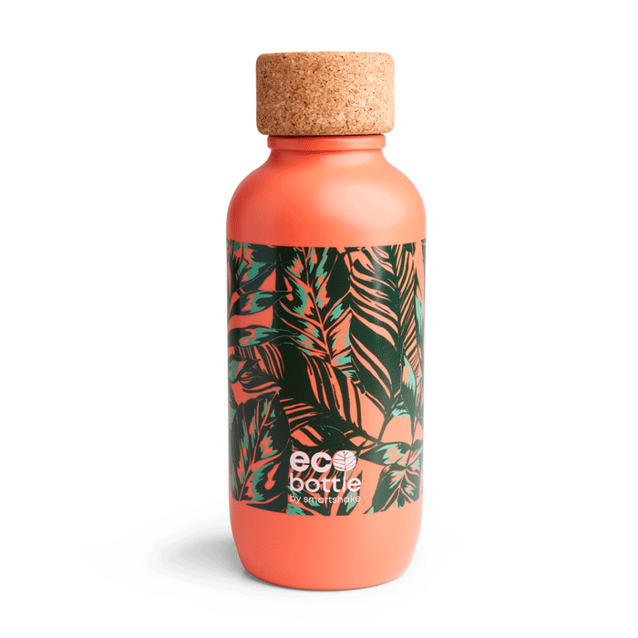 Smartshake Eco Bottle 650ml Coral Leaves