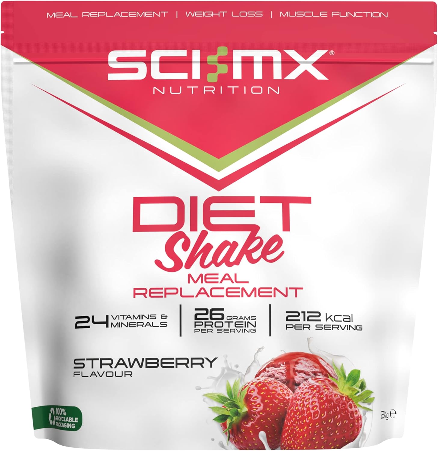 Sci-MX Diet Meal Replacement 2kg Strawberry