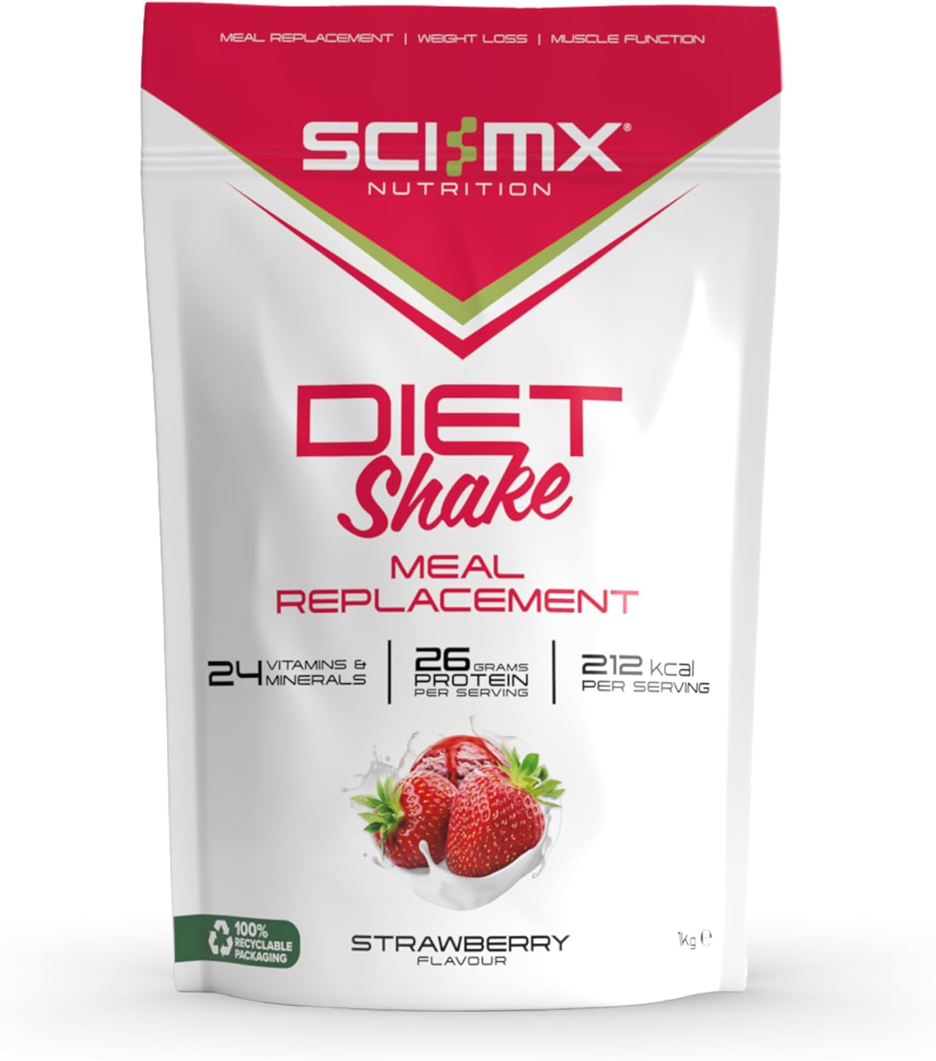 Sci-MX Diet Meal Replacement 1kg Strawberry