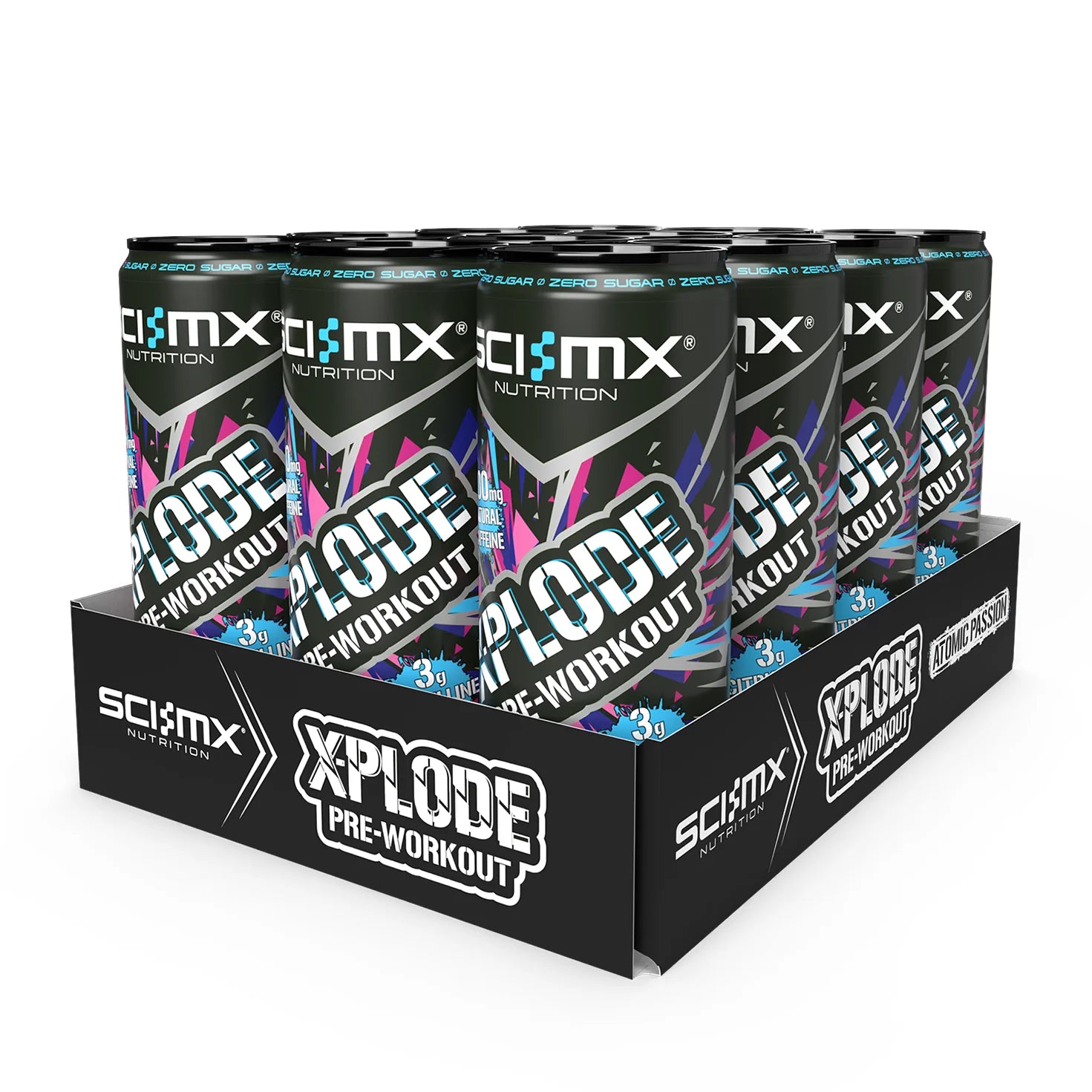 SCI-MX X-PLODE Pre-Workout Energy Drink 12x330ml Atomic Passion