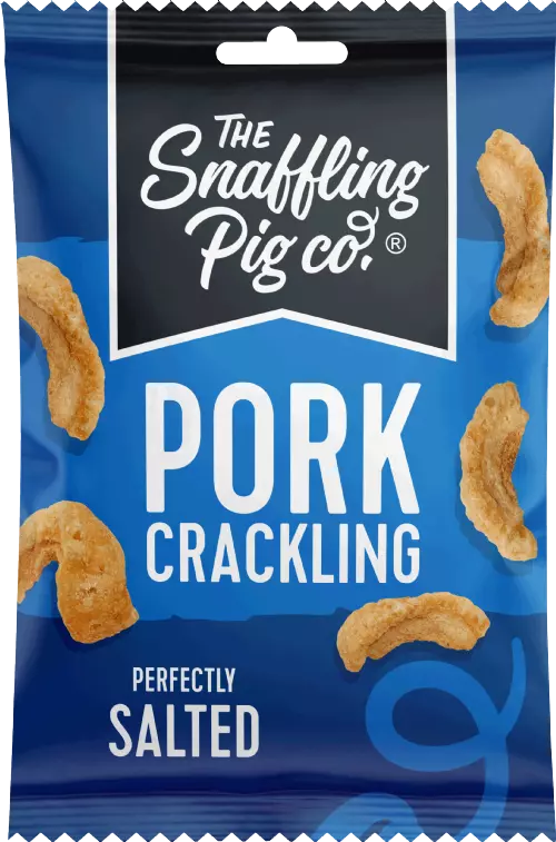 Snaffling Pig Pork Crackling 12x40g Perfectly Salted