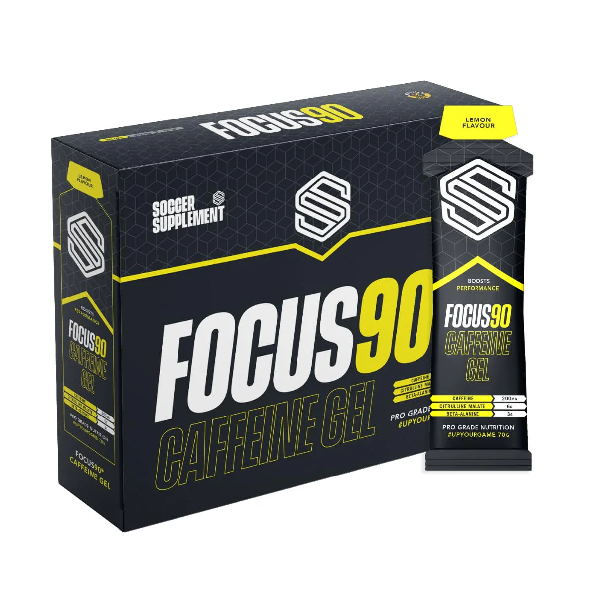 Soccer Supplement Focus90 Caffeine Gel 12x70g Lemon