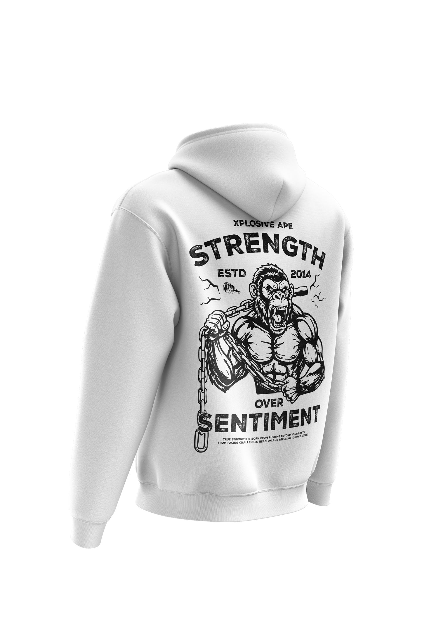 XAPE Strength Over Sentiment Hoodie & Tee Combo - White