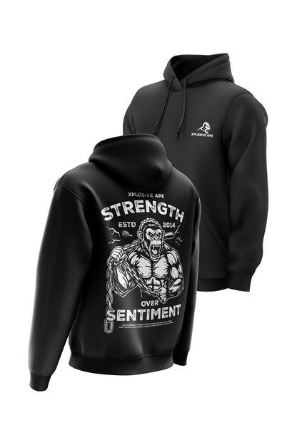 XAPE Strength Over Sentiment Hoodie - Black