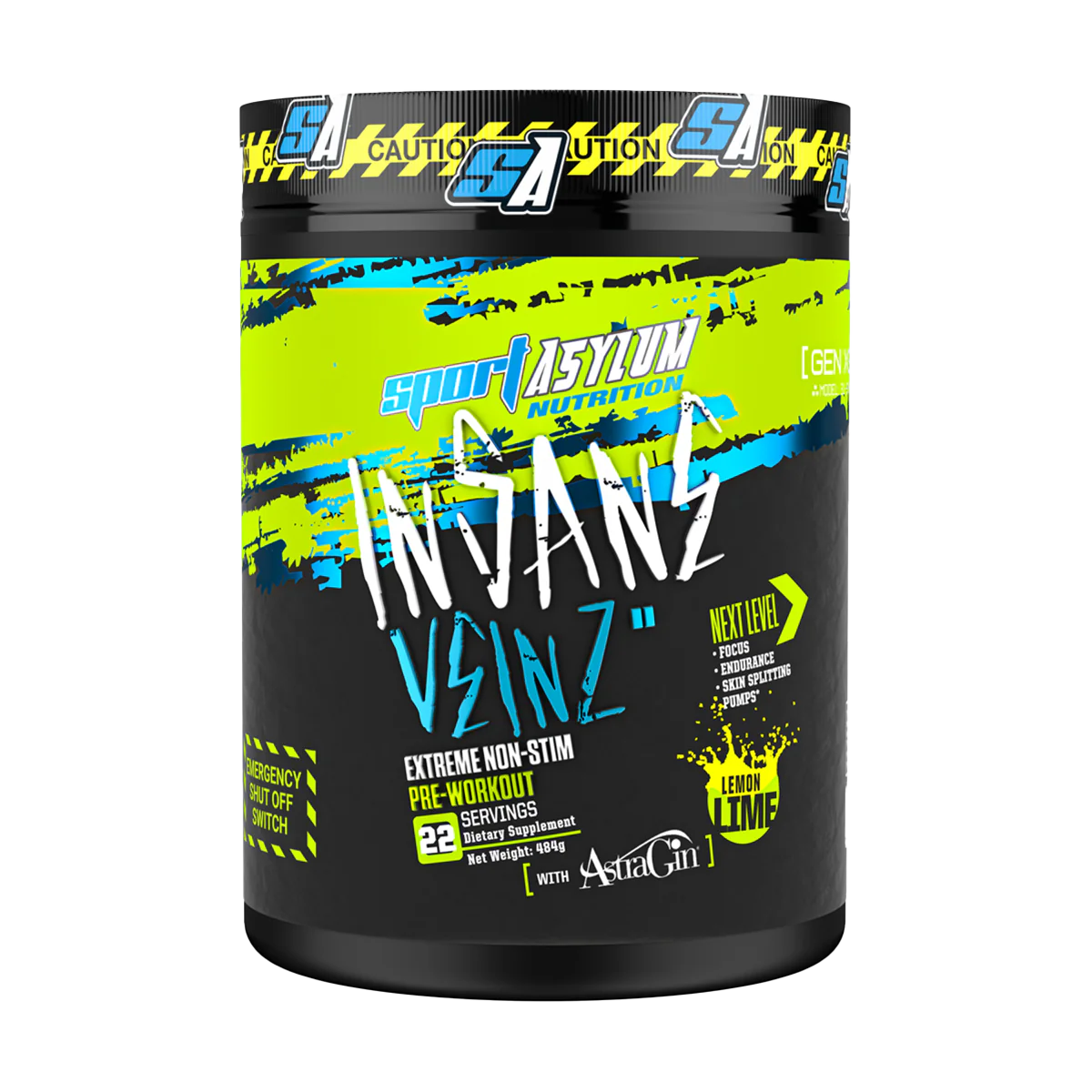 Sport Asylum Insane Veinz 484g Loopy Lemon Lime