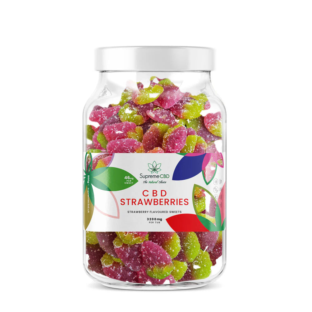 Supreme CBD CBD Gummies Large Tub (3200mg) 500g Strawberries