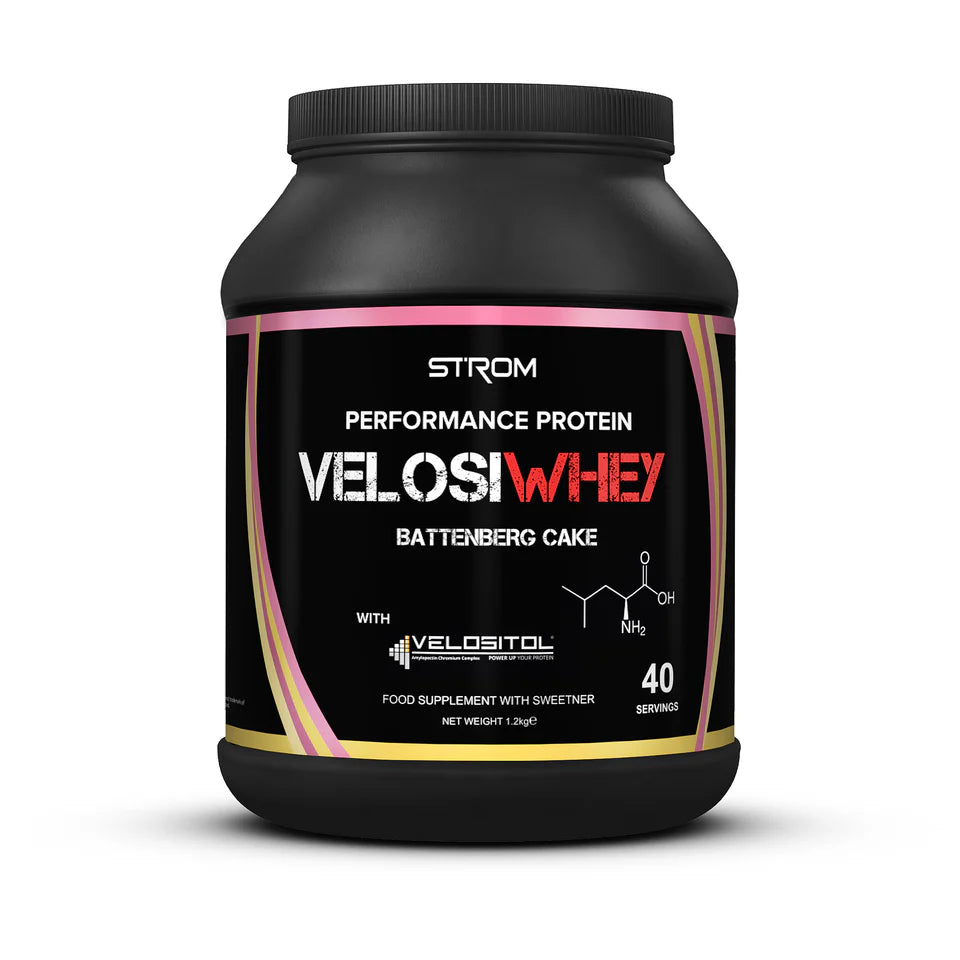 Strom Sports VelosiWhey  1.2kg Battenberg Cake