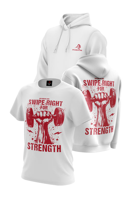 XAPE Swipe Hoodie & Tee Combo - White