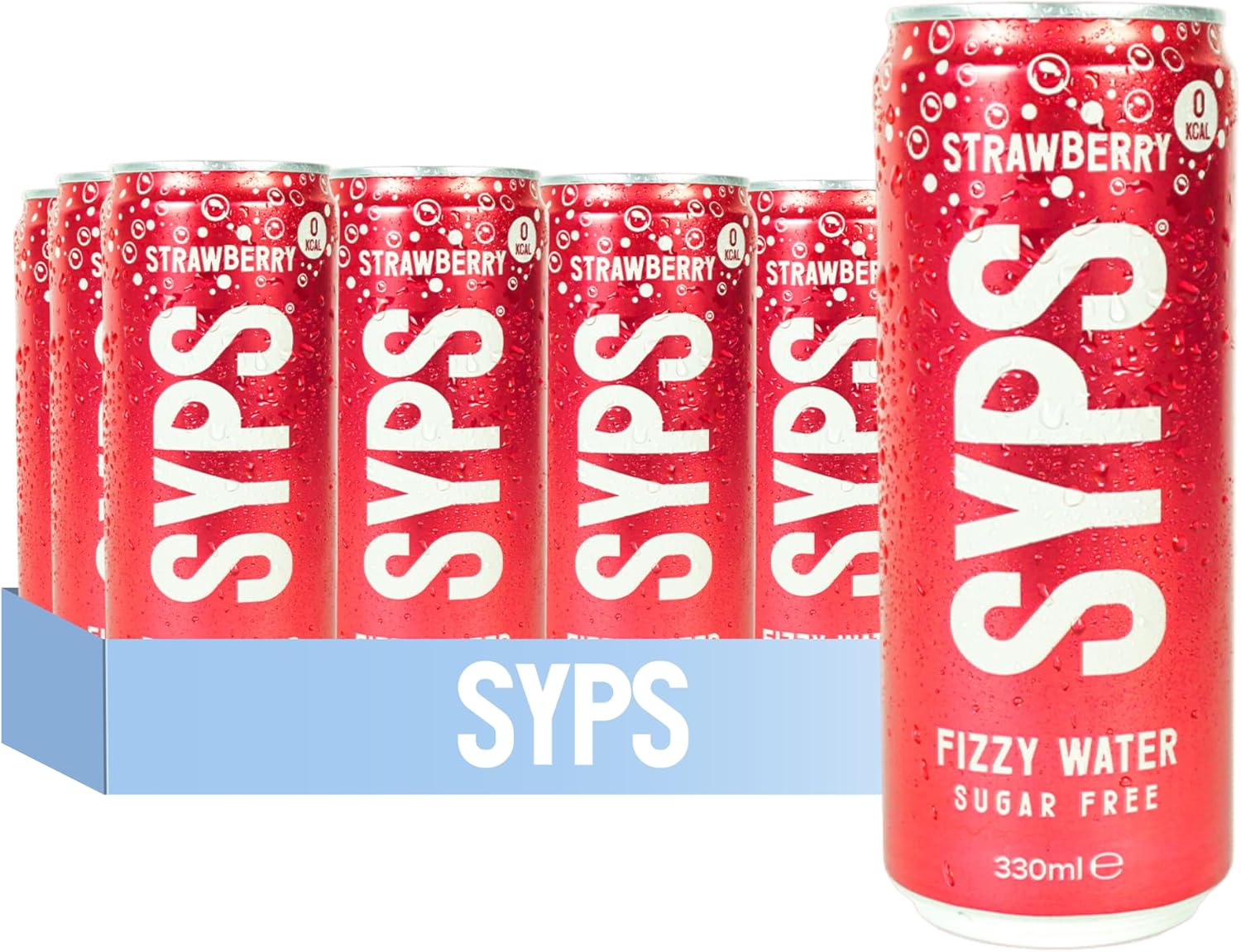 SYPS Fizzy Water 12x330ml Strawberry